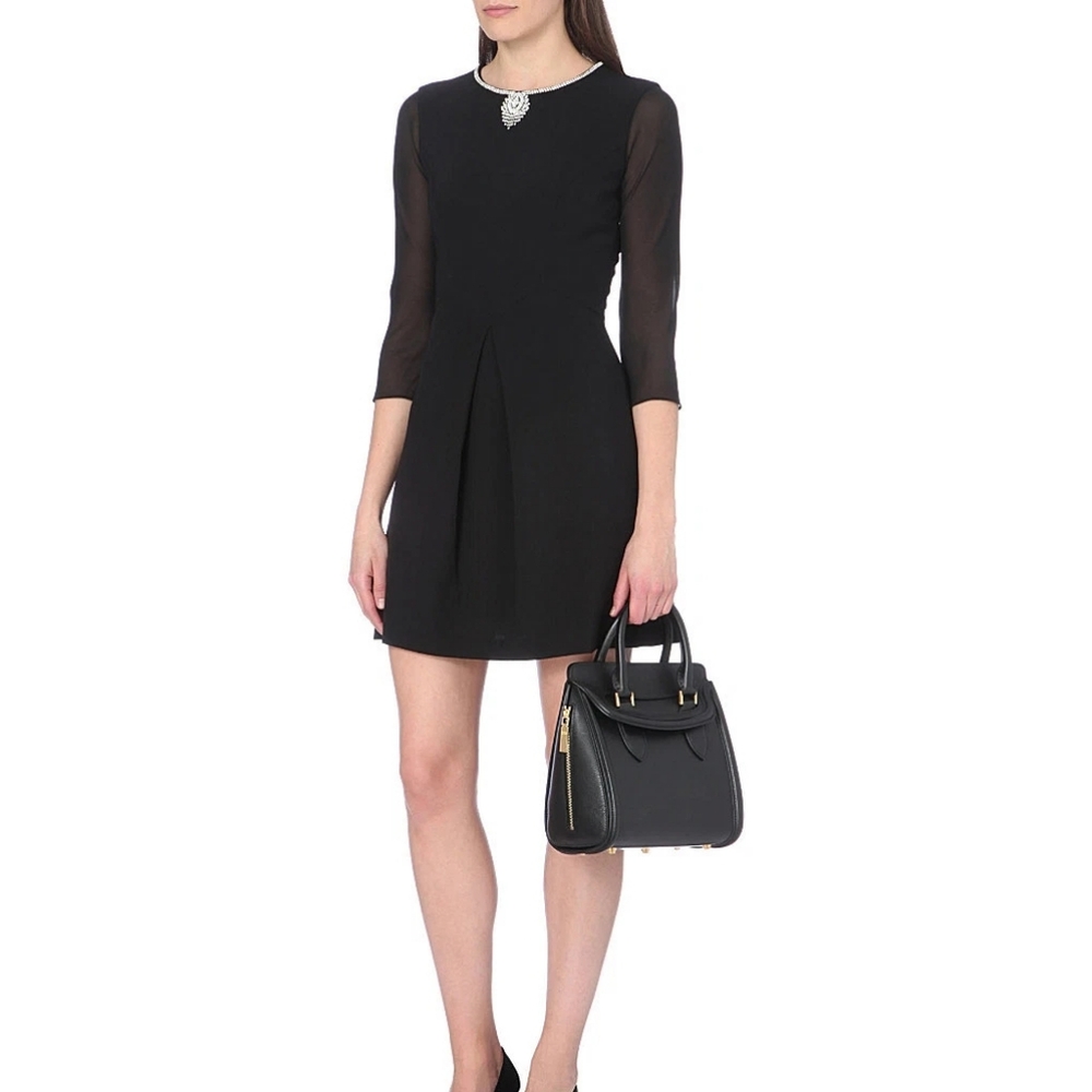 Ted Baker Haswell Black Long Sleeves Jewel Neck Black